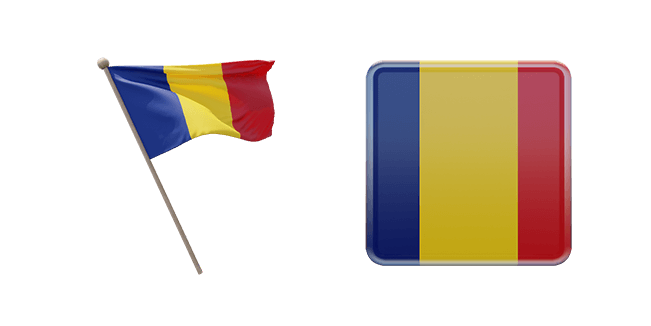 Romania Flag 3D Cursor
