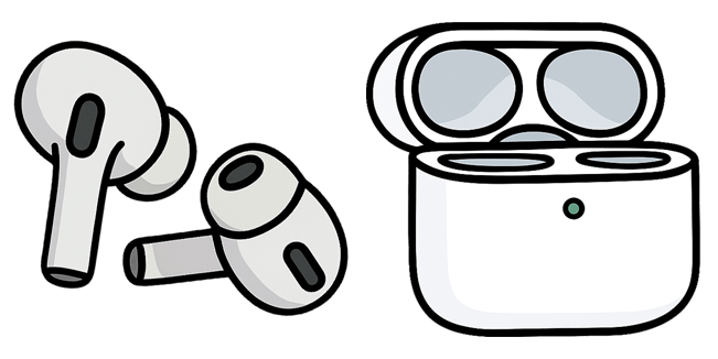 White Airpods Cursor