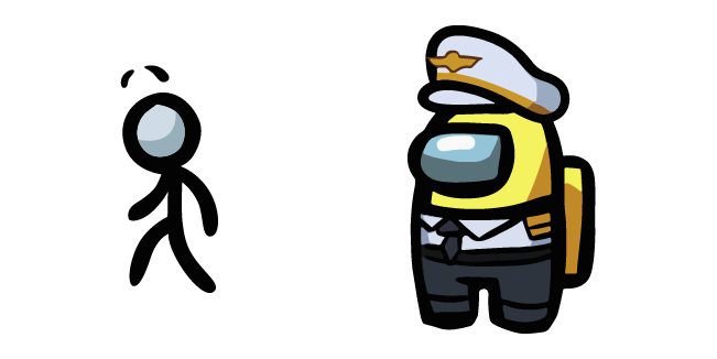 Among Us Captain Skin & Stickmin Pet Cursor