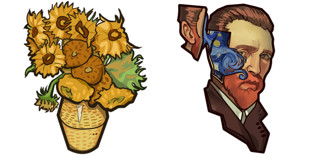 Van Gogh Sunflowers & Self-Portrait Cursor
