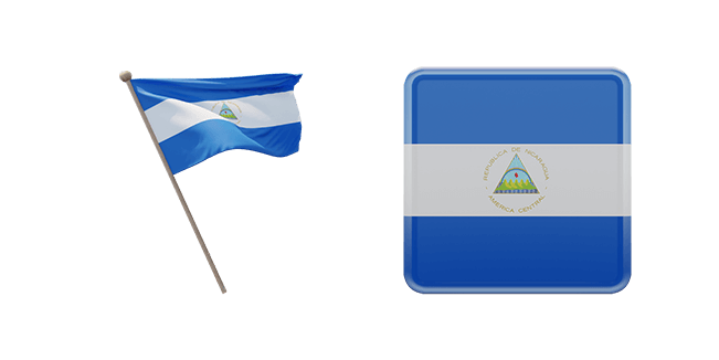 Republic of Nicaragua Flag 3D Cursor