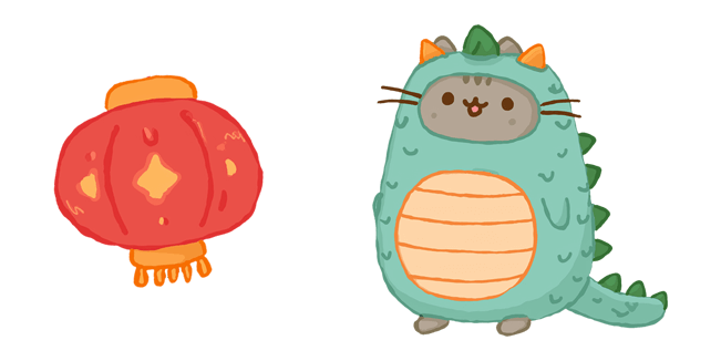 Lunar New Year Pusheen the Dragon & Lantern Cursor