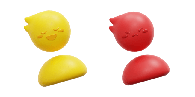 Happy & Angry Face 3D Cursor