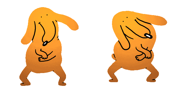 Funny Brown Dog Dancing Animated Cursor