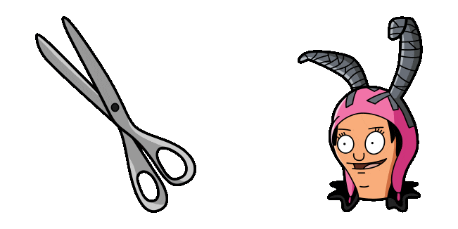 Bob's Burgers Louise Belcher & Scissors Animated Cursor
