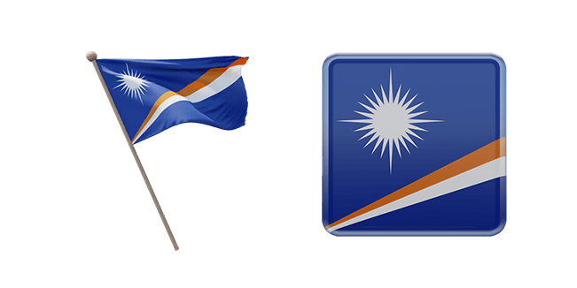 Marshall Islands Flag 3D Cursor