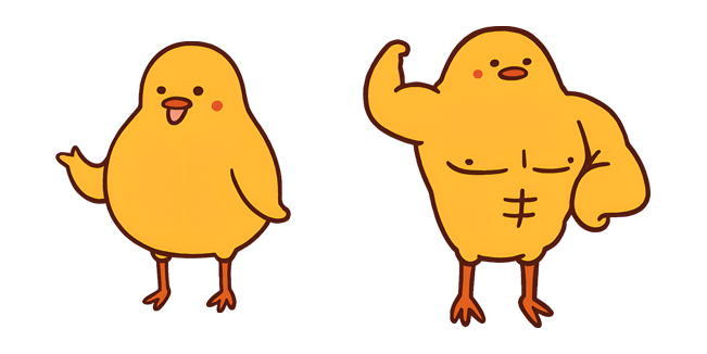 Funny Strongman Chicken Cursor