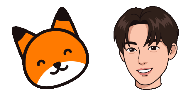 K-pop Seonghyeon & Emoji Fox Animated Cursor