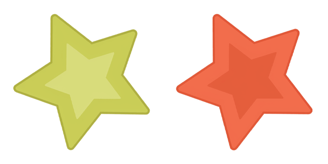 Green & Red Stars Cursor
