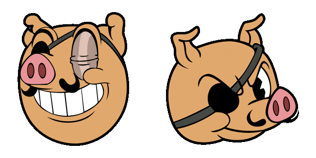 Cuphead Porkrind Animated Cursor