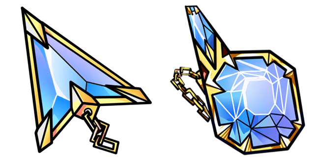 Gold & Blue Diamond Cursor