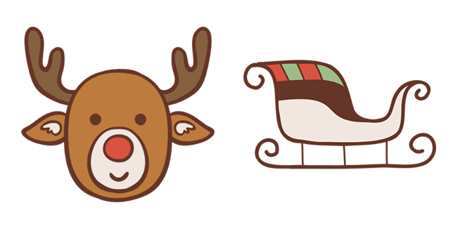 Christmas Rudolf & Santa’s Sleigh Cursor