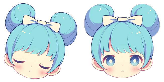 Kawaii Blue Haired Girl Cursor