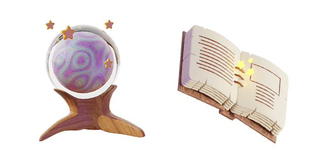 Crystal Ball & Spell Book 3D Cursor
