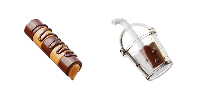 Choco Roll & Choco Boba 3D Cursor