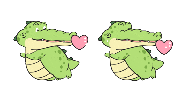 Buddy Gator & Heart Animated Cursor