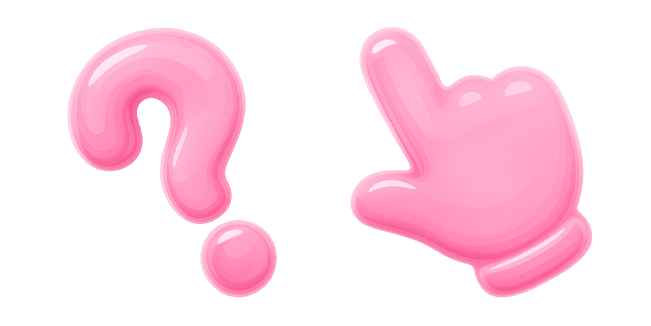 Glossy Pink Question Mark & Pointer Cursor