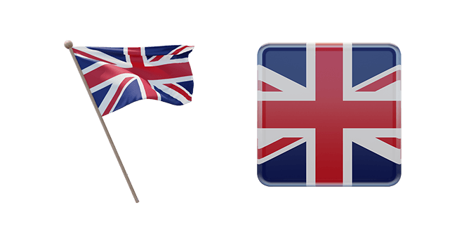 United Kingdom Flag 3D Cursor