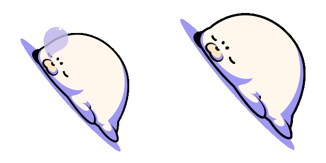 Cute Seal Sleep Animated Cursor