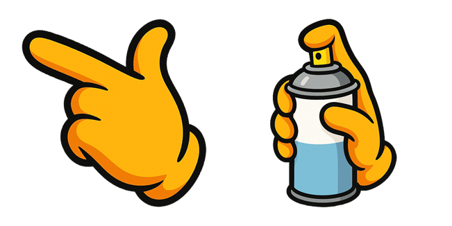 Hand with Graffiti Spray Cursor