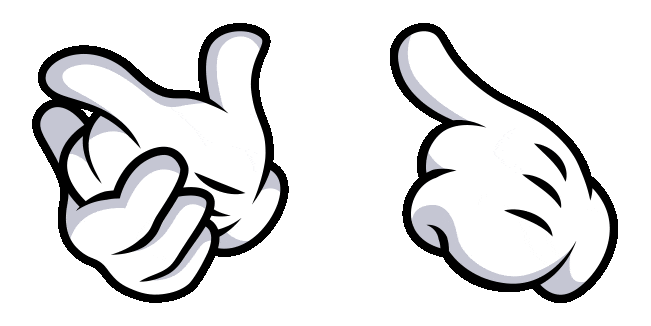 Mickey Mouse Hand Gun Animated Cursor