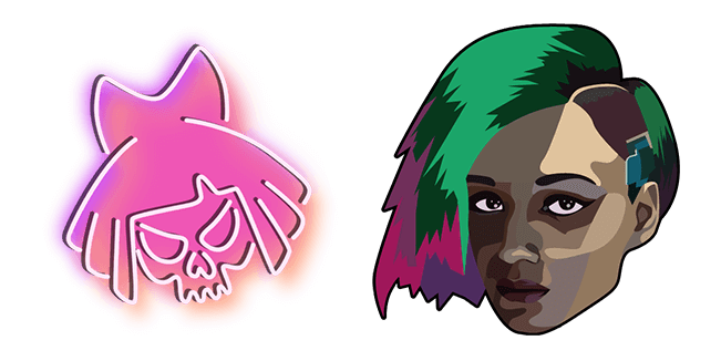 Judy Alvarez & Moxes Neon Logo Cursor