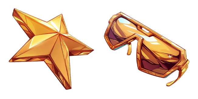 Luxury Golden Star & Sunglasses Cursor
