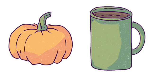 Autumn Pumpkin & Cozy Coffee Mug Cursor