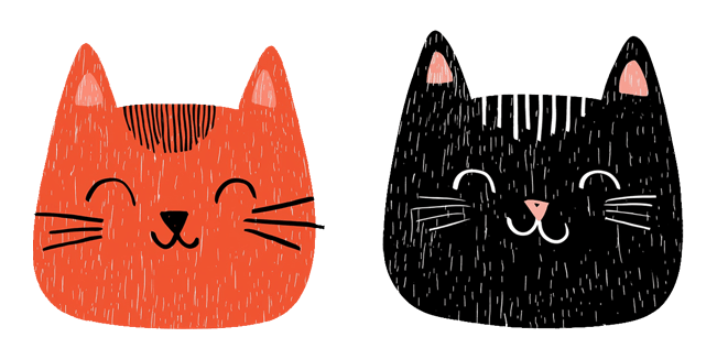 Cute Red & Black Cats Cursor