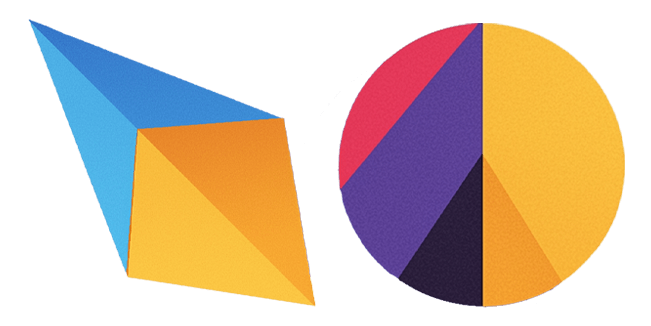 Colorful Diamond & Circle Geometric Cursor