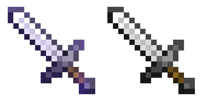 Minecraft Enchanted Iron Sword Animated Cursor