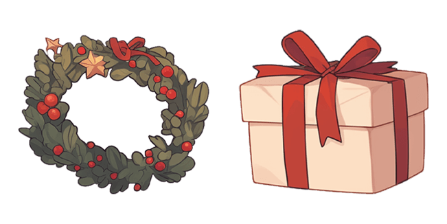 Christmas Wreath & Gift Cursor