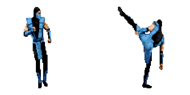 Mortal Kombat Sub-Zero Pixel Animated Cursor