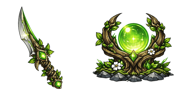 Nature Druid Dagger & Orb Cursor