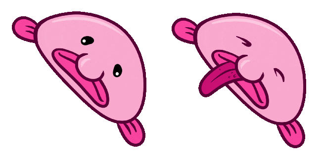 Funny Blobfish Animated Cursor