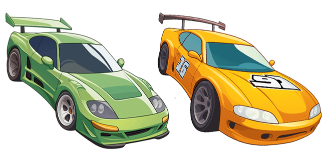 Hot Wheels Green & Yellow Cars Cursor