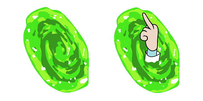 Rick and Morty Portal F-Hand Animated Cursor