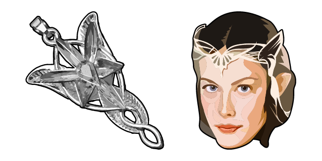 LOTR Arwen & Evenstar Necklace Cursor