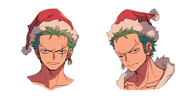 One Piece Roronoa Zoro Christmas Hat Cursor