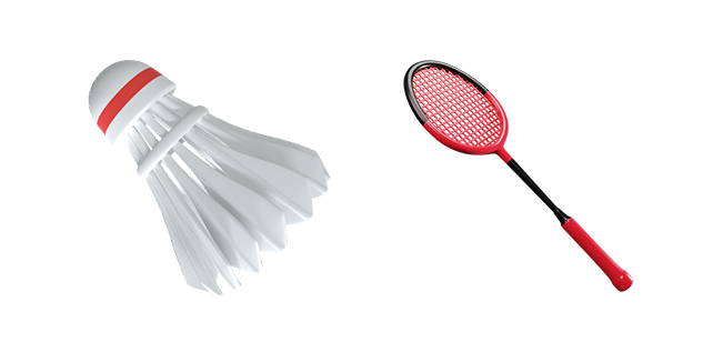 Shuttle & Badminton Racket 3D Cursor