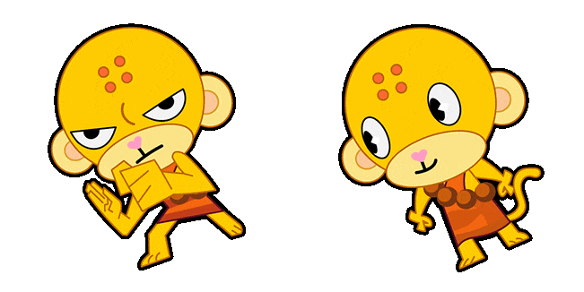 Happy Tree Friends Buddhist Monkey Animated Cursor
