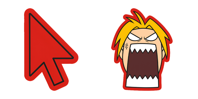 Fullmetal Alchemist Edward Elric Rage Face Cursor