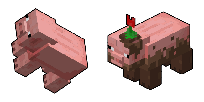 Minecraft Pig & Muddy Pig Cursor