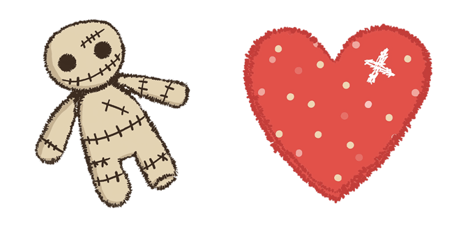 Voodoo Doll & Stitched Heart Cursor