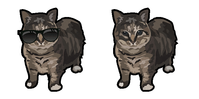 Oo Ee A E A Cat Sunglasses Meme Animated Cursor