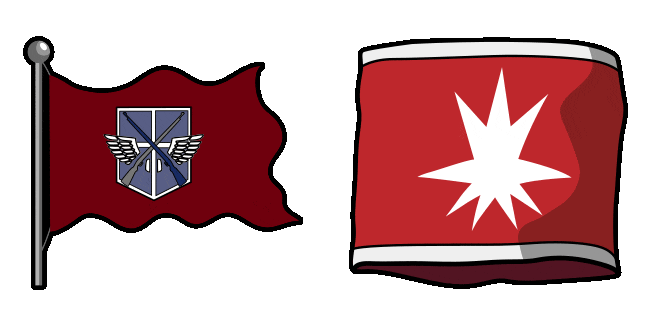 Attack on Titan Red Armband Flag Animated Cursor