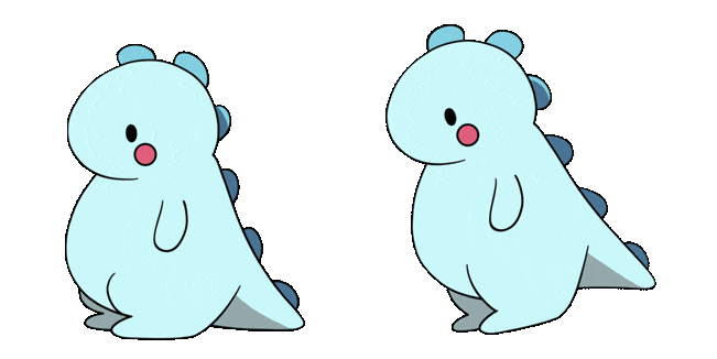 Cute Blue Dinosaur Animated Cursor