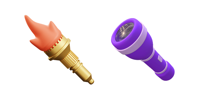 Torch & Purple Flashlight 3D Cursor