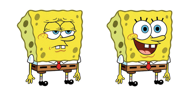 SpongeBob Bored & Happy Animated Cursor