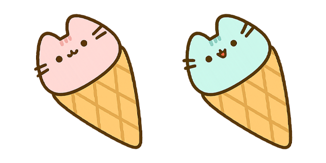 Pusheen Cute Kitty Ice Cream Cursor